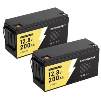 2pack 12V 200Ah LiFePO4 Battery. Built-in 200A BMS. Rechargeable Deep Cycles DIY Battery. 2560Wh Lithium Battery for Off-Grid and Home Solar System. Marine. Trailer. RV