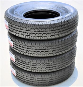 Set of 4 Transeagle ST Radial II Steel Belted ST225/75R15 225/75R15 117/112L E 10 Ply Trailer Tires