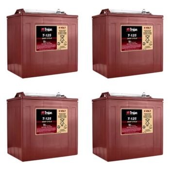 Trojan T-125 240Ah. 6V Deep Cycle Battery - 4 Pack
