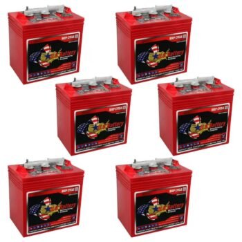 US2200XC Replaces T-105 6V Volt Deep Cycle Golf Cart. Solar. Marine. RV and Industrial Use Batteries - 6 Pack
