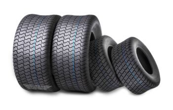 Set of 4 New Lawn Mower Turf Tires 16x6.5-8 Front & 23x10.5-12 Rear 4PR 13019/49
