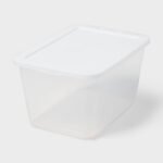 Brightroom Clear Storage Box With Lid - White