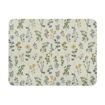 Beautiful Kitchenware Floral Botanical Dish Drying Mat With Bottom Grip & Highly Absorbent
