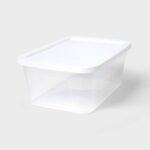 Brightroom Clear Storage Box With Lid - White