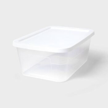 Brightroom Clear Storage Box With Lid - White