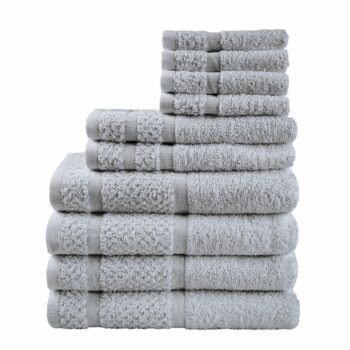 Mainstays  Bath Towel Set With Upgraded Softness & Durability - Grey